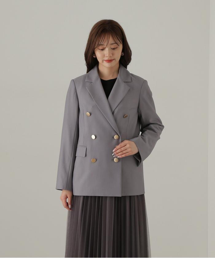 セール 50%OFF】ダブルテーラードジャケット24AW(506697527 セール 50%OFF】ダブルテーラードジャケット24AW(506697527