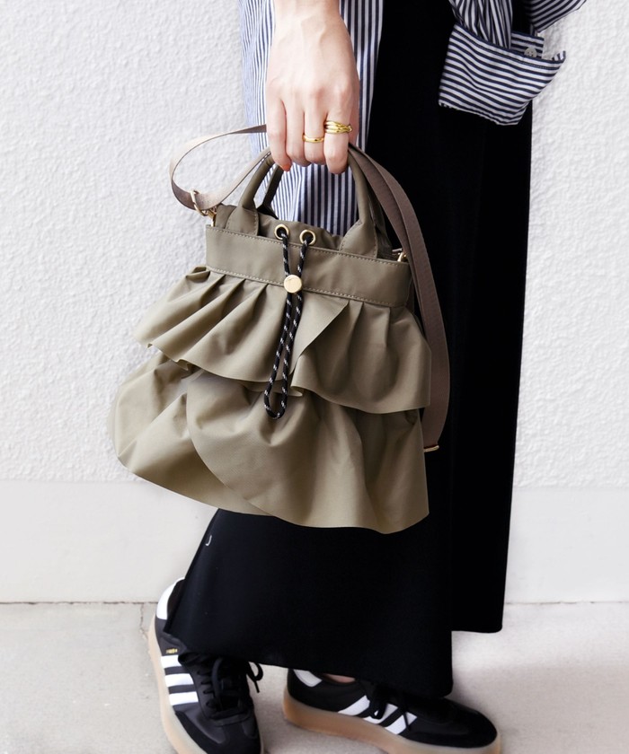 セール20%OFF】【WEB限定】 2WAY ナイロン フリル ショルダー