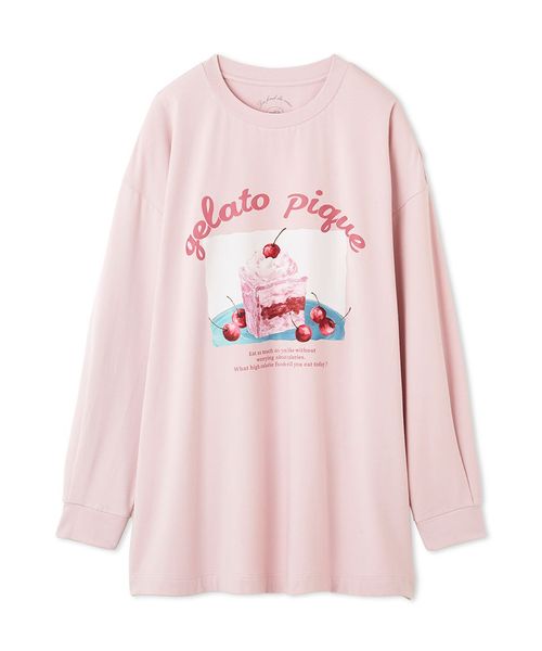ジェラートピケ　新品　ロンT BIGシルエット　いちご　パンケーキ　チュニック ジェラートピケ 新品 ロンT BIGシルエット いちご パンケーキ
