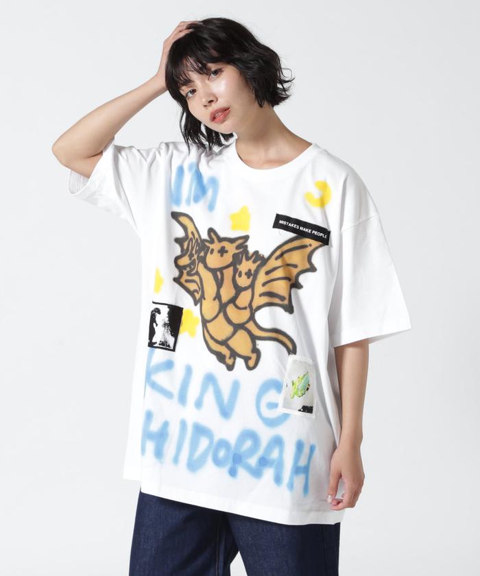 Guernika×Godzilla/ゲルニカ/PAINT T SHIRT/KING GHIDORAH