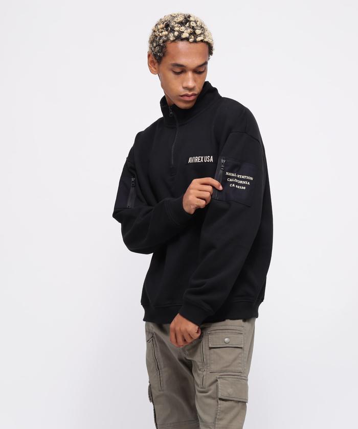 WEB限定》HALF ZIP FATIGUE SWEAT/ハーフジップ ファティーグ