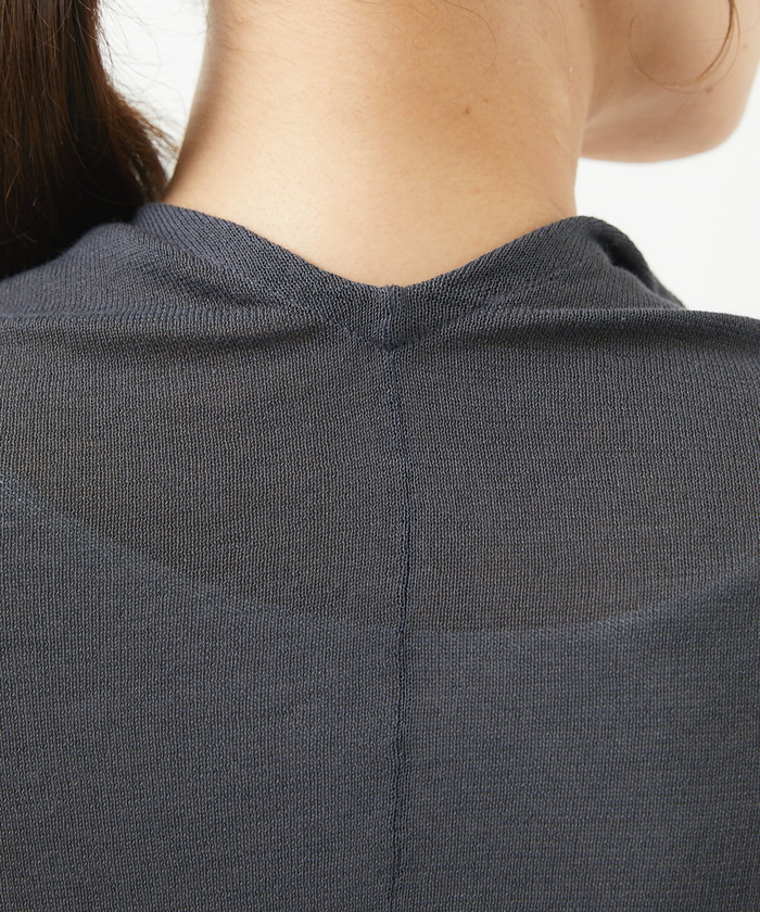 [洗える]天竺ドレープニットカーディガン GIANNI LO GIUDICE｜[洗える]天竺ドレープニットカーディガン