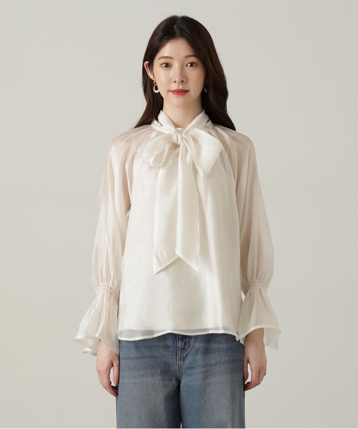 楽天市場】【SALE／30%OFF】2wayシアーボウタイブラウス24AW