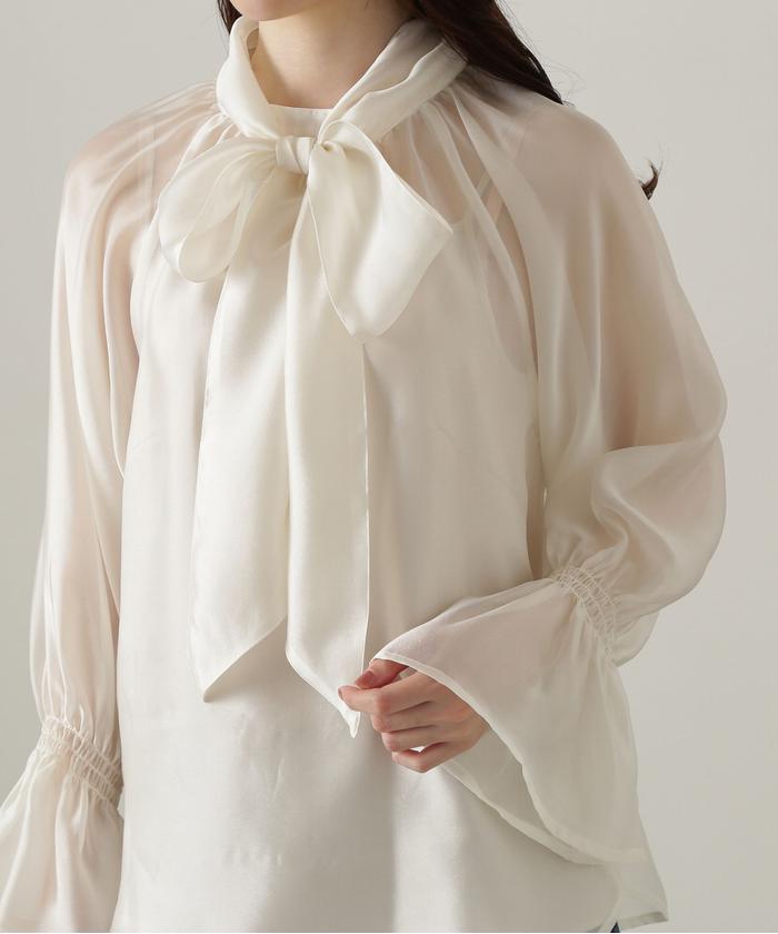 セール】2wayシアーボウタイブラウス24AW(506678131