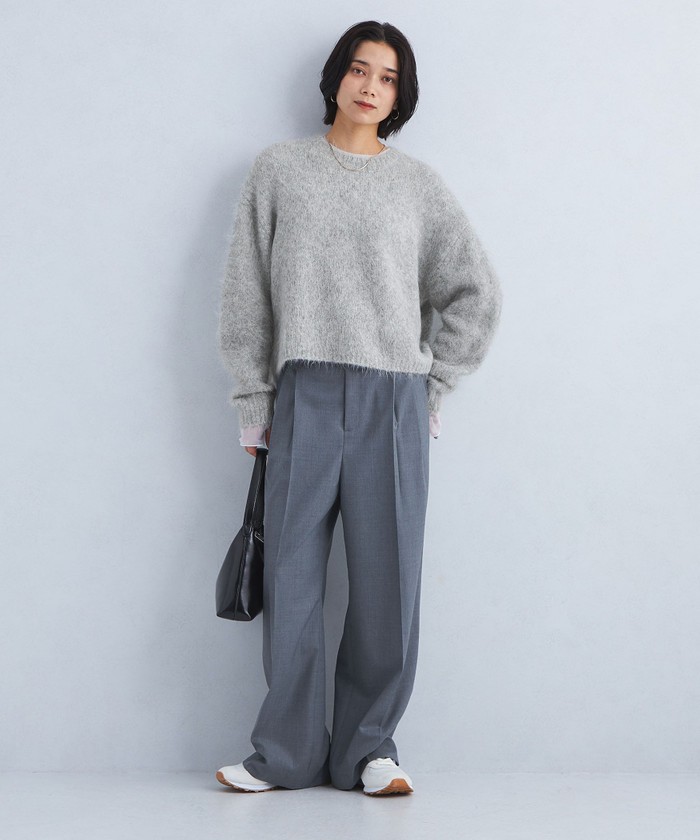 セール46%OFF】［size SHORTあり］アルパカミックス シャギ