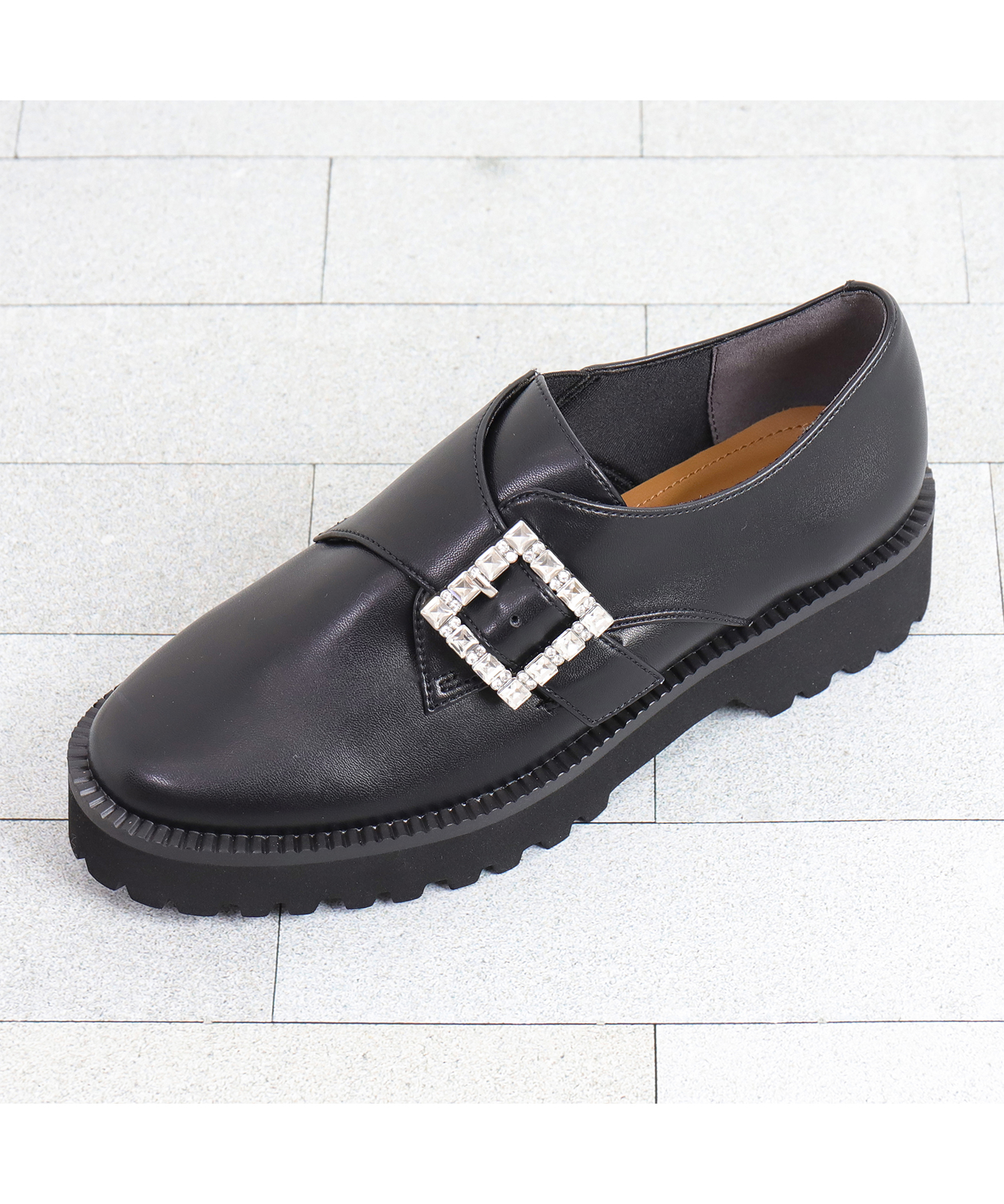 美品 DIANA ビジュー バックル ローファー artemis by DIANA｜ビジューバックル厚底ローファー | Rakuten