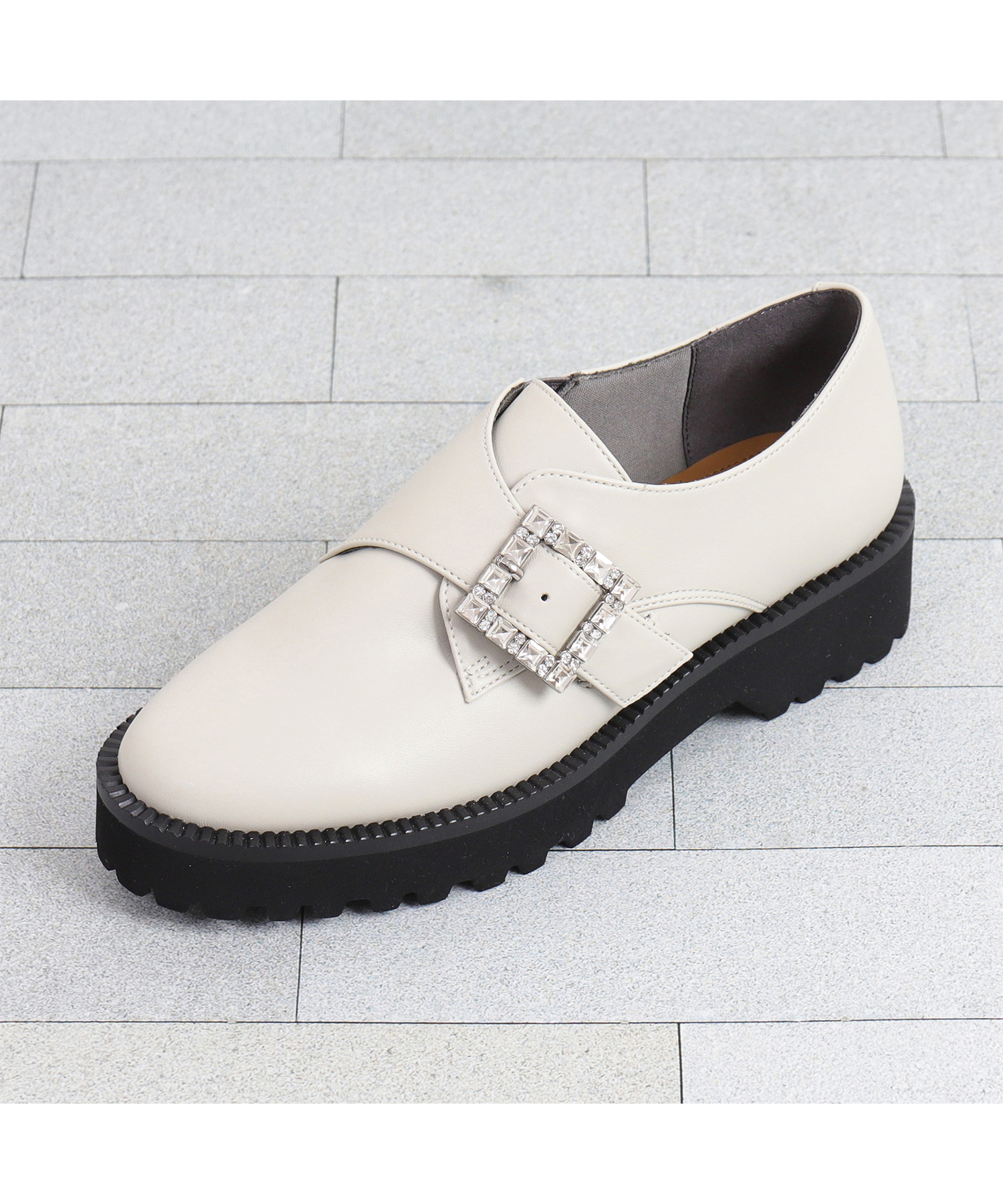 美品 DIANA ビジュー バックル ローファー artemis by DIANA｜ビジューバックル厚底ローファー | Rakuten