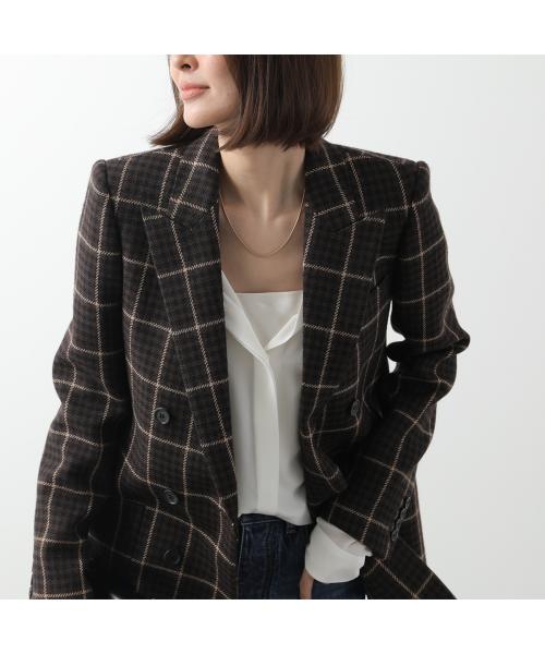 YVES SAINT LAURENT】 check design jacket