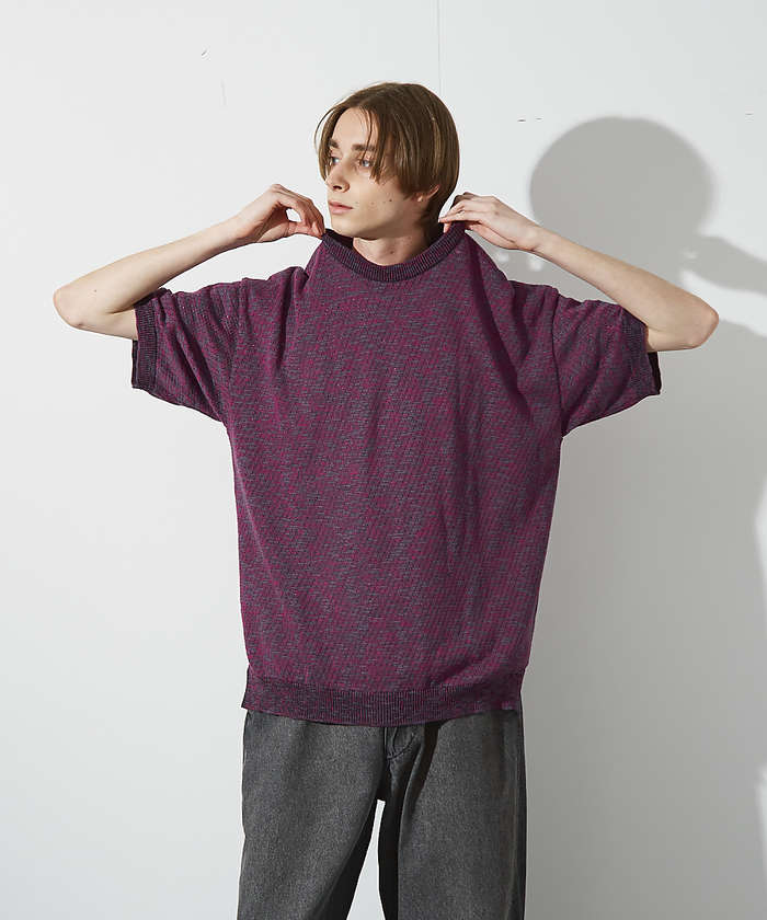メッシュニット スラブTシャツ / シアー素材 セール 30%OFF】メッシュニット スラブTシャツ / シアー素材