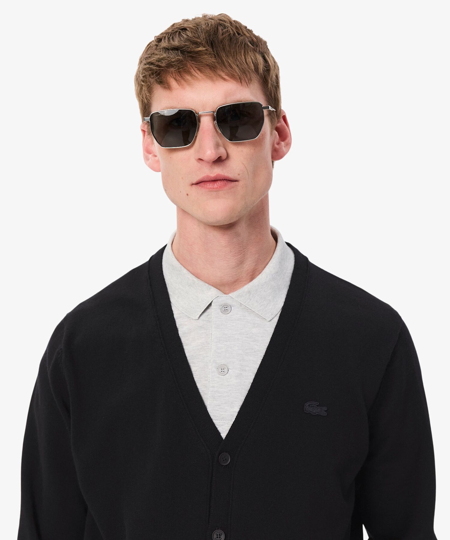 LACOSTE 黒 カーディガン サイズ6 LACOSTE カーディガン 「LACOSTE for BEAUTY＆YOUTH」 1トーン