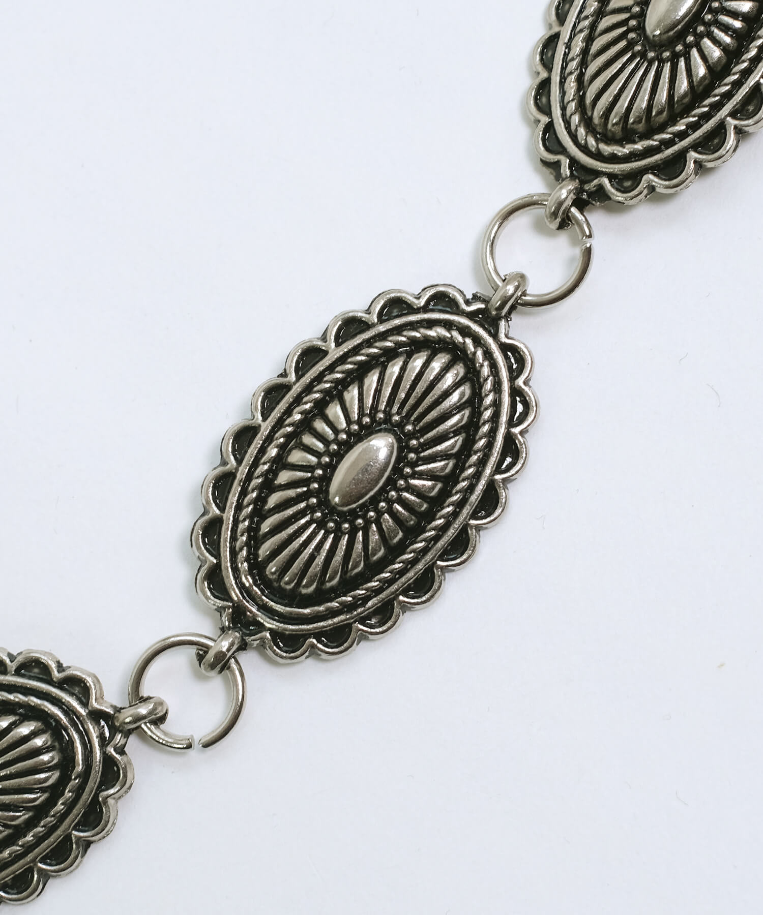 【NANNI】ナンニ イタリア製 ベルト コンチョ Y2K ヴィンテージ VTG NANNI Made in Italy Clear Rhinestone Silver Chain Mesh