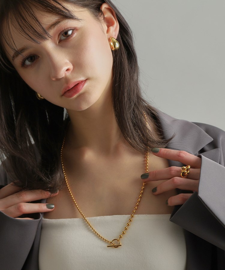 K10ダイヤモンド ロックモチーフ ネックレス（ネックレス