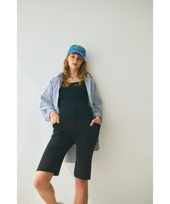 【関税込み】HommeGirls ブラック バイカーショーツ XWFSG01J1 RX XELLA INTENTION ポケット付き バイカーショーツ