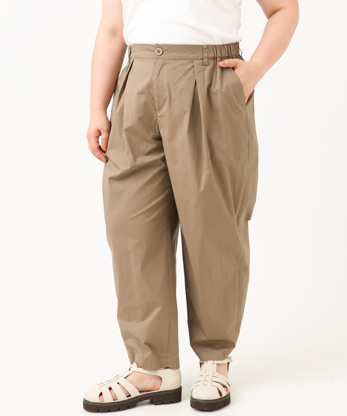 セール 20%OFF】【大きいサイズ】タックパンツ(506730219