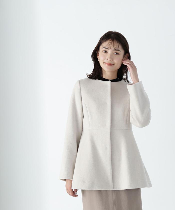 フェイクファースリーブペプラムコート 24AW(506514599