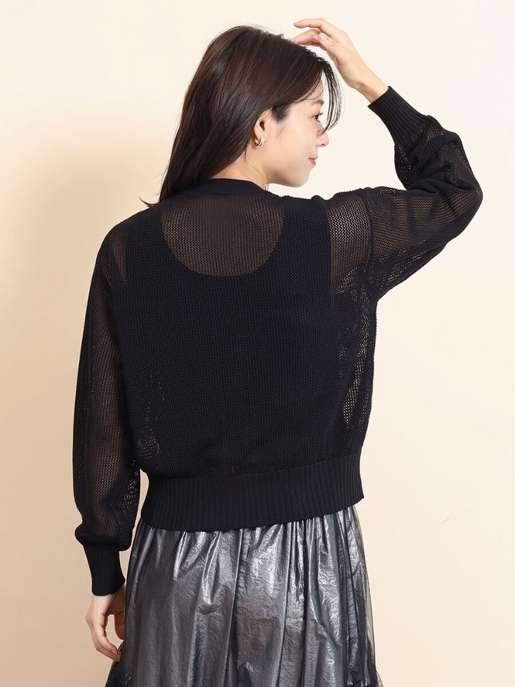 新品タグ付き【FENNEL】透かし編みニットジップカーディガン 透かし編みニットジップカーディガン - FENNEL - FENNEL