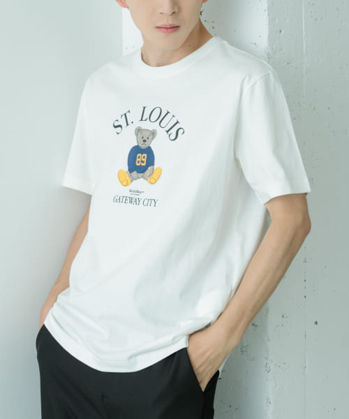 ★韓国の人気★【LMC】★EMB BEAR OXFORD SHIR.T★シャツ★ ☆韓国の人気☆【LMC】☆EMB BEAR OXFORD SHIR.T☆シャツ☆