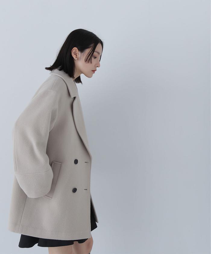 大好き セール 24AW 10%OFF】ダブルブレストフォルムミドルコート ジャケット・アウター