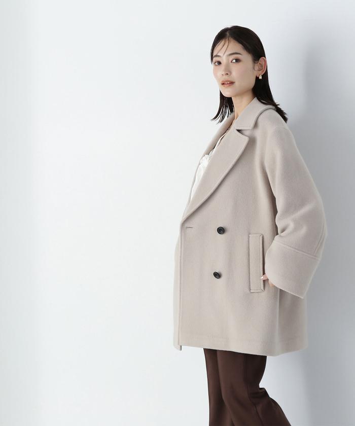 セール】◇ 【Oggi掲載】ダブルブレストフォルムミドルコート