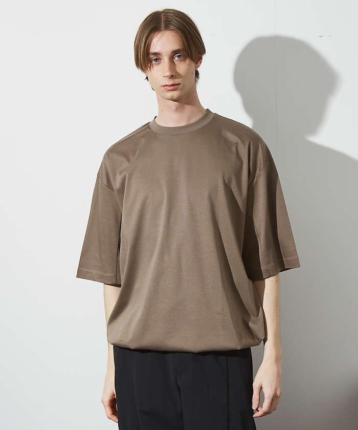 セール】【ドローコード】Wシルケット ドレープ Tシャツ