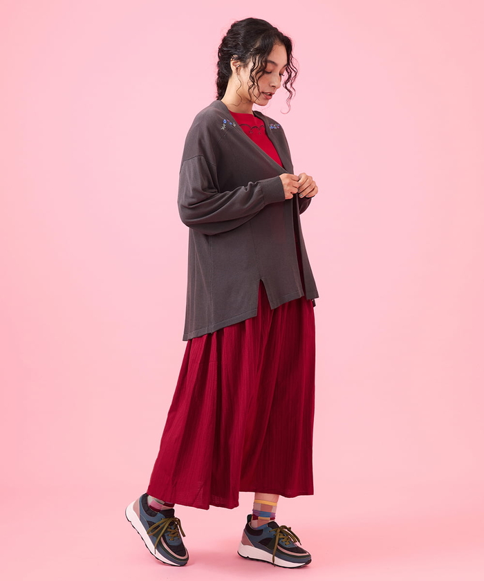 セール60%OFF】Flor フラワー刺繍トッパーカーディガン