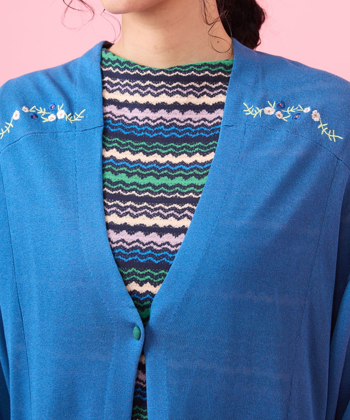 セール60%OFF】Flor フラワー刺繍トッパーカーディガン