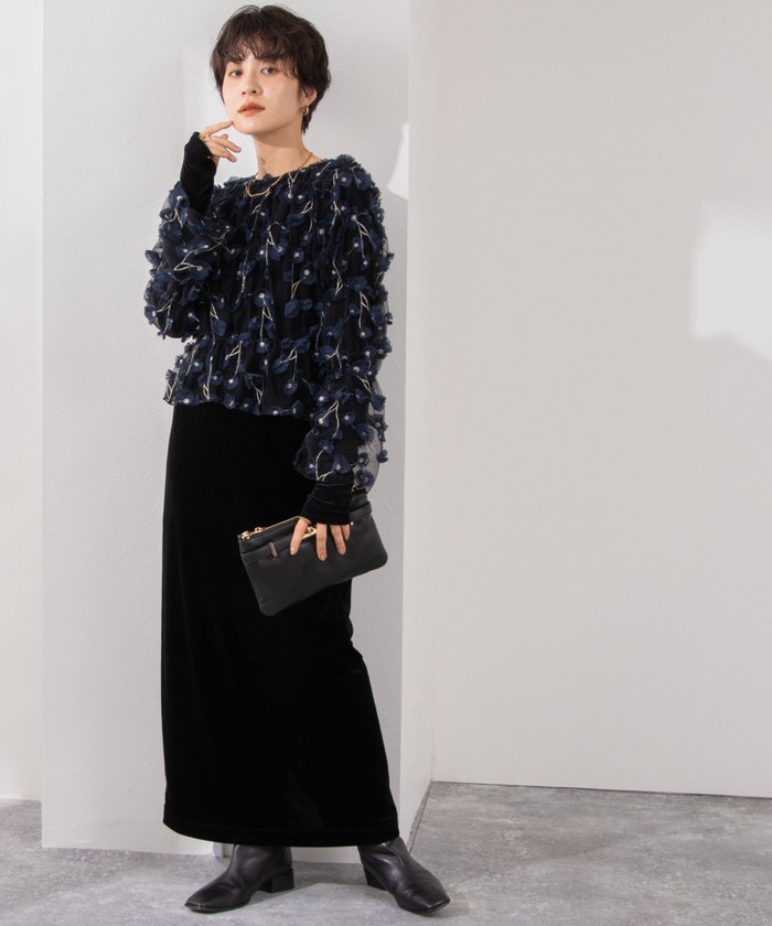 【専用】ノーリーズ　ウォッシャブルチュール刺繍2WAYブラウス セール 40%OFF】《セットアップ対応》ウォッシャブルチュール