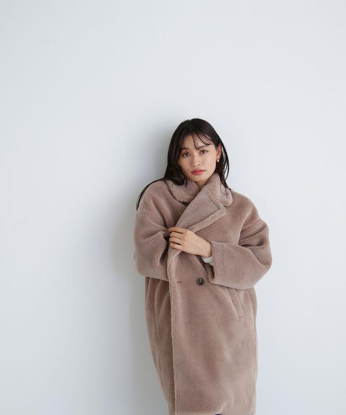 セール】ボアロングコート 24AW(506737512) | ナチュラル セール】ボアロングコート 24AW(506737512) | ナチュラル