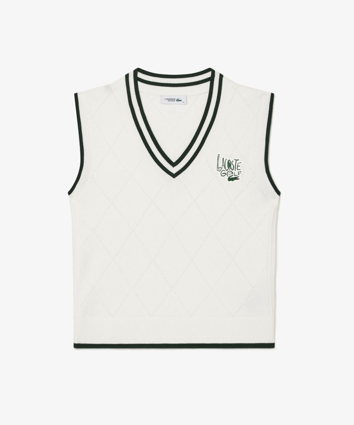 【在庫あり】 セール】ラコステ LACOSTE アーガイルジャカードゴルフニット メンズウェア