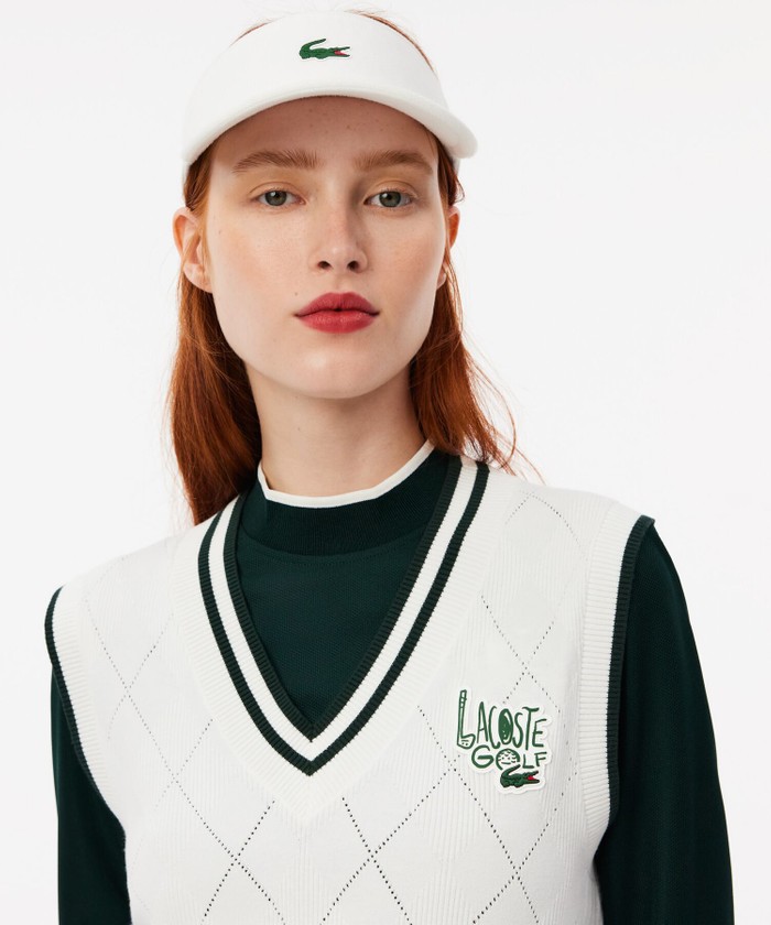 セール】ラコステ LACOSTE アーガイルジャカードゴルフニット セール】ラコステ LACOSTE アーガイルジャカードゴルフニット