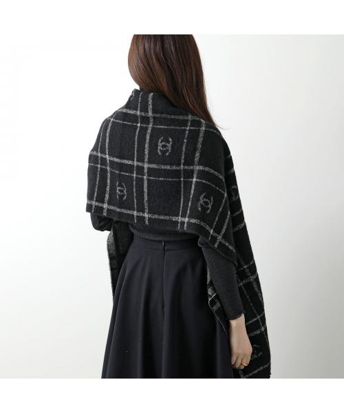 CHANEL ニットマフラー AAA348 B17734 ウール カシミヤ シルク CHANEL ニットマフラー AAA348 B17734 ウール カシミヤ シルク
