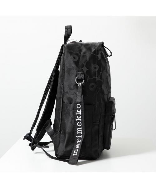 marimekko UNIKKO リュック グレー/ブラック Marimekko Unikko Black / Grey / Light Green Zip Top Backpack