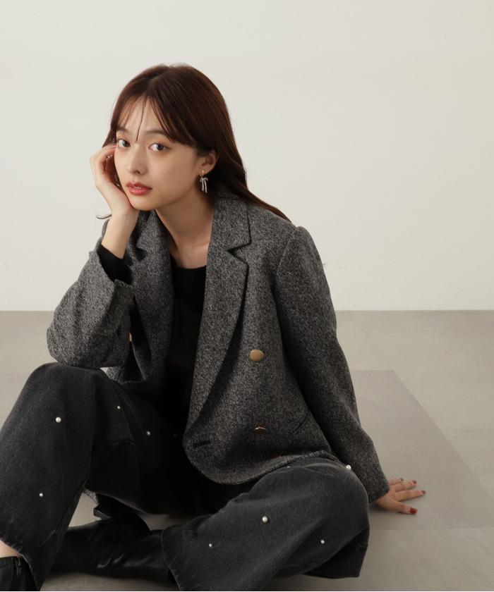 セール 50%OFF】ダブルテーラードジャケット24AW(506697527 セール 50%OFF】ダブルテーラードジャケット24AW(506697527