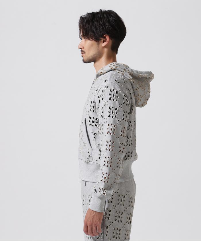 MASU/エムエーエスユー/FLOWER HOLE ZIP-UP SWEAT PARKA/MPFW MASU/エムエーエスユー/FLOWER HOLE ZIP-UP SWEAT PARKA/MPFW