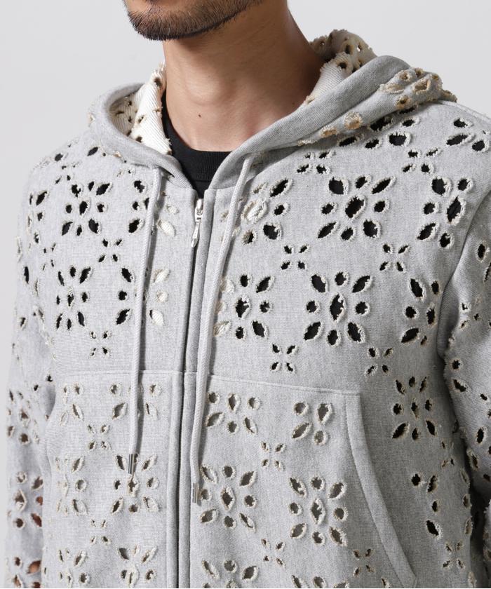 MASU/エムエーエスユー/FLOWER HOLE ZIP-UP SWEAT PARKA/MPFW MASU/エムエーエスユー/FLOWER HOLE ZIP-UP SWEAT PARKA/MPFW