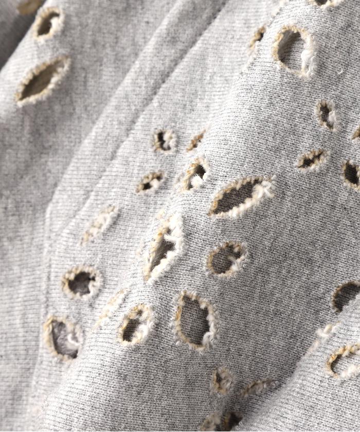 MASU/エムエーエスユー/FLOWER HOLE ZIP-UP SWEAT PARKA/MPFW MASU/エムエーエスユー/FLOWER HOLE ZIP-UP SWEAT PARKA/MPFW