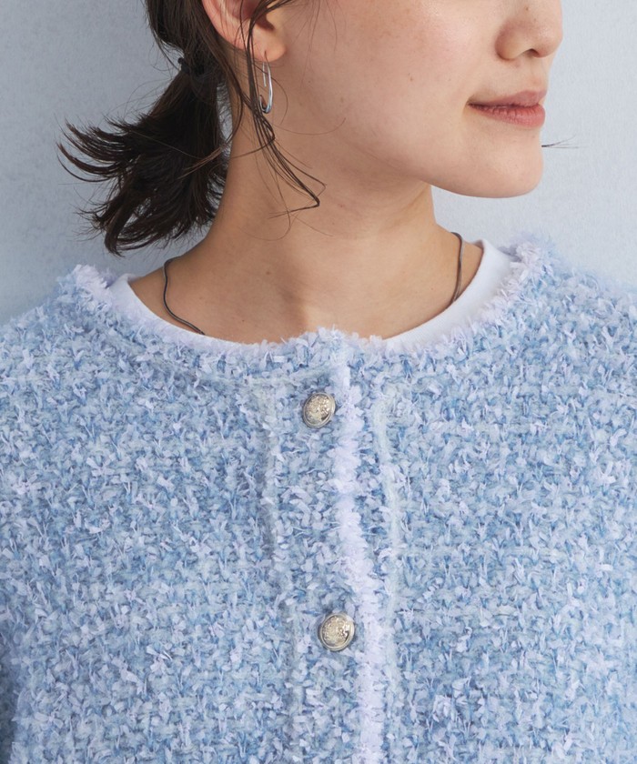 セール 40%OFF】ツイード ニット カーディガン(506770195