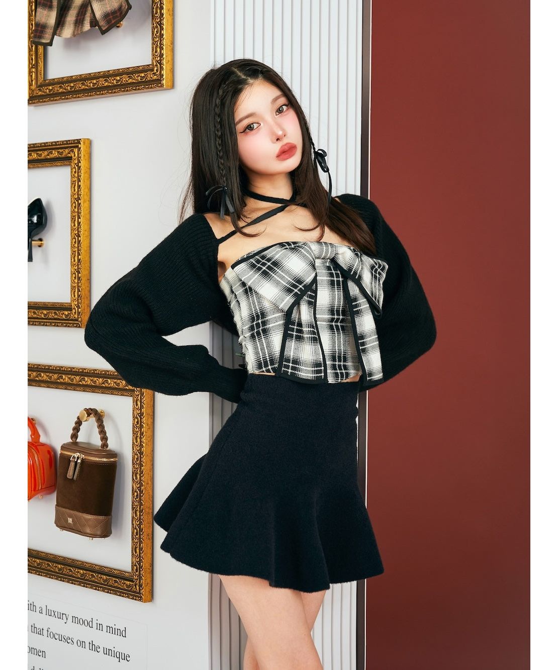 美品  ダーリッチ Darich ビッグリボンアンサンブル(506771023 トップス