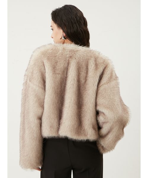 セール 50%OFF】クロップドファージャケット(506771055) | ミラ