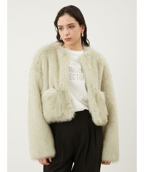 行列のできるレビュー商品、集めました。高評価アイテム セール ミラ | 50%OFF】クロップドファージャケット(506771055) ジャケット・アウター