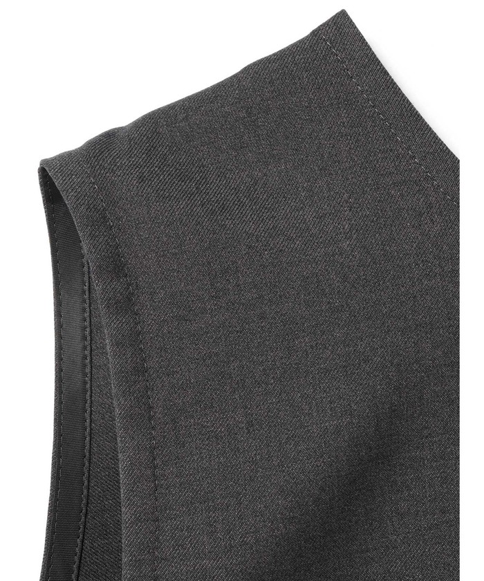 mizuiro ind クルーネックフレアベスト　チャコールグレー セール 30%OFF】mizuiro ind クルーネックフレアベスト
