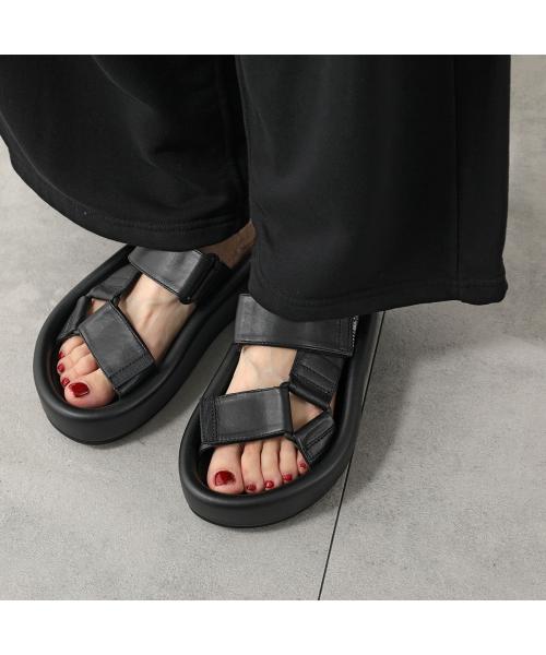 【sale】メゾン・マルジェラ サンダル MM6 女性 ファブリック 黒 セール】エムエムシックス メゾン マルジェラ MM6 Maison