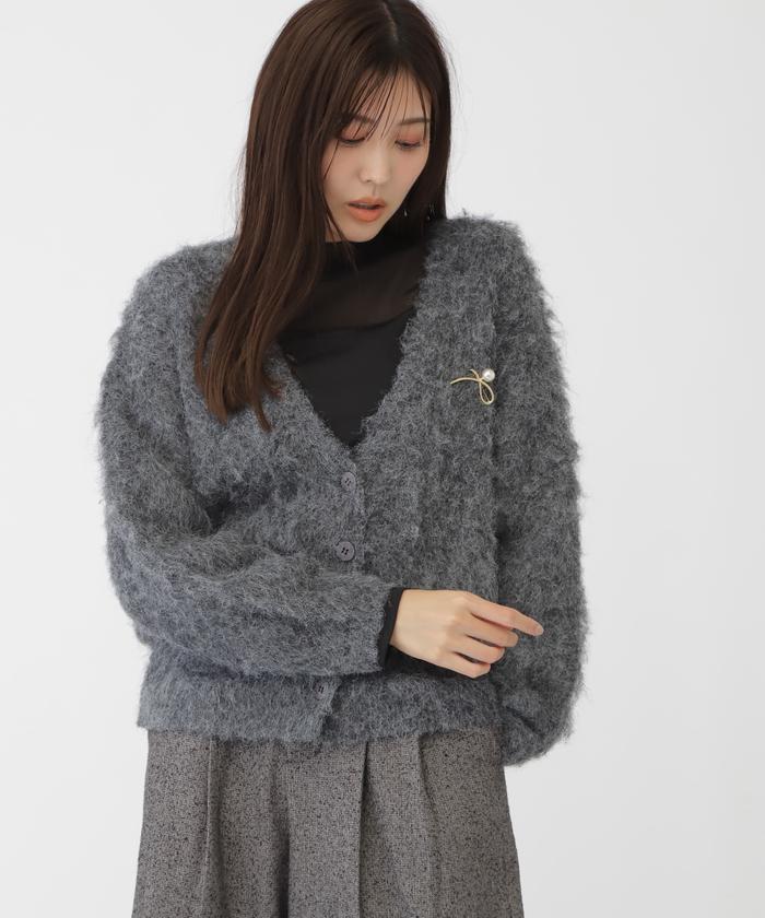 ブローチ付きエアリーニット セール55%OFF】ブローチ付きエアリーニット(506269707) | ジル