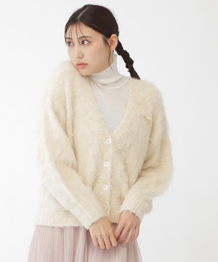 ブローチ付きエアリーニット セール55%OFF】ブローチ付きエアリーニット(506269707) | ジル
