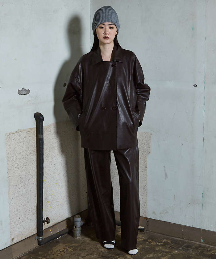ノミネ NOMINE フェイクレザー オーバー ジャケット【予約