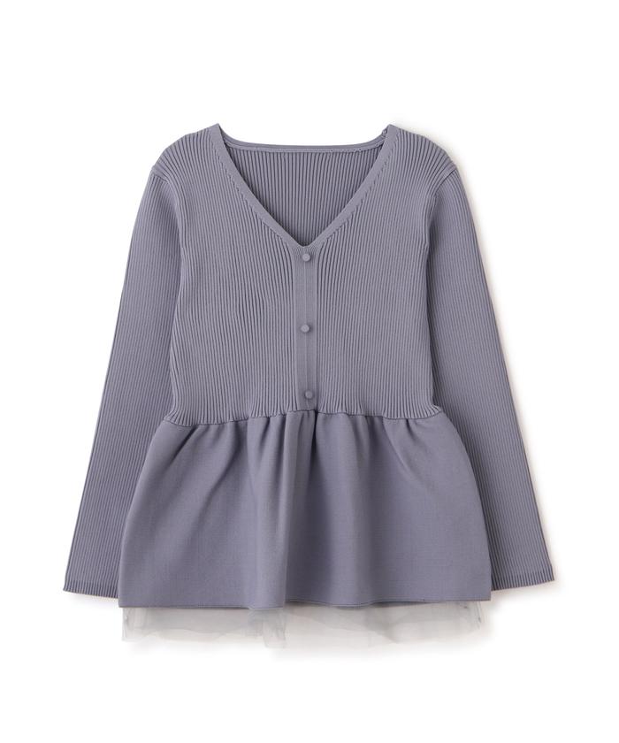 セール 30%OFF】前後2wayシアー切り替えペプラムニット 24AW