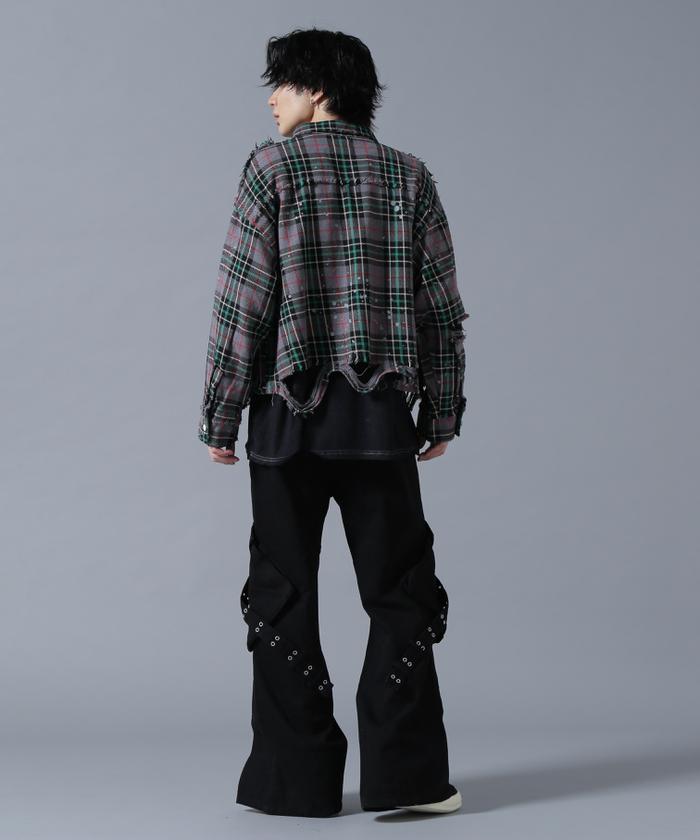 セール】DankeSchon/ダンケシェーン/DAMAGE FLANNEL CHECK