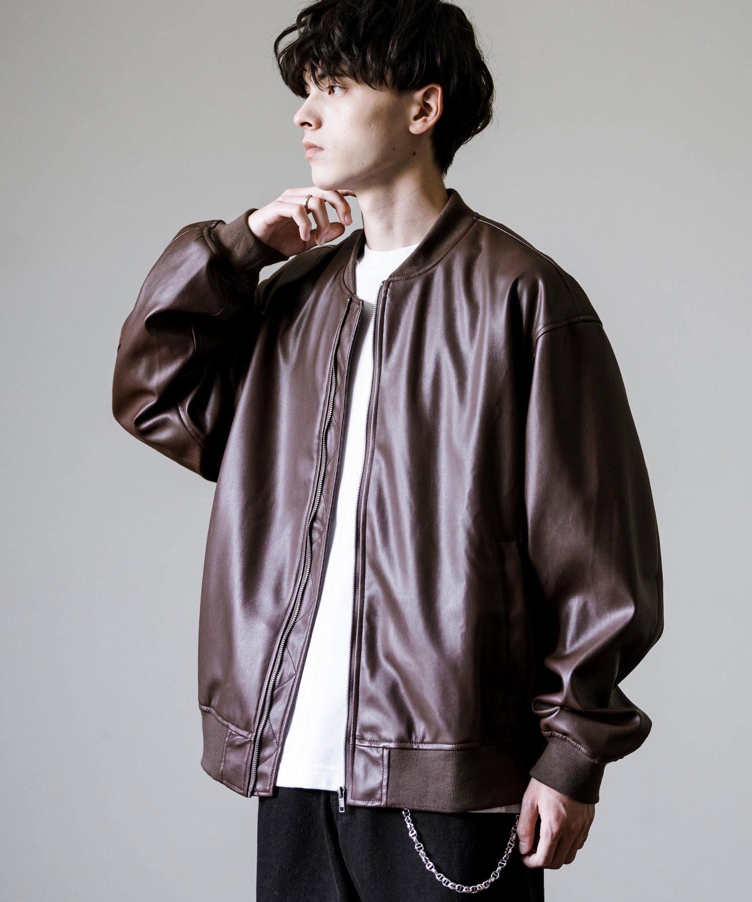 AVIATOR　フライトジャケット　ボンバージャケット　牛革　ブラウン　M　希少 良品 Schott ショット G-1 牛タグ レザー フライトジャケット 濃