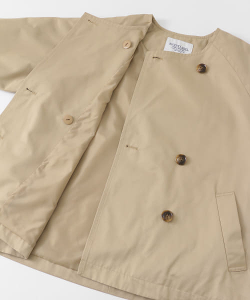 セール 50%OFF】撥水ノーカラーショートトレンチコート セール 50%OFF】撥水ノーカラーショートトレンチコート