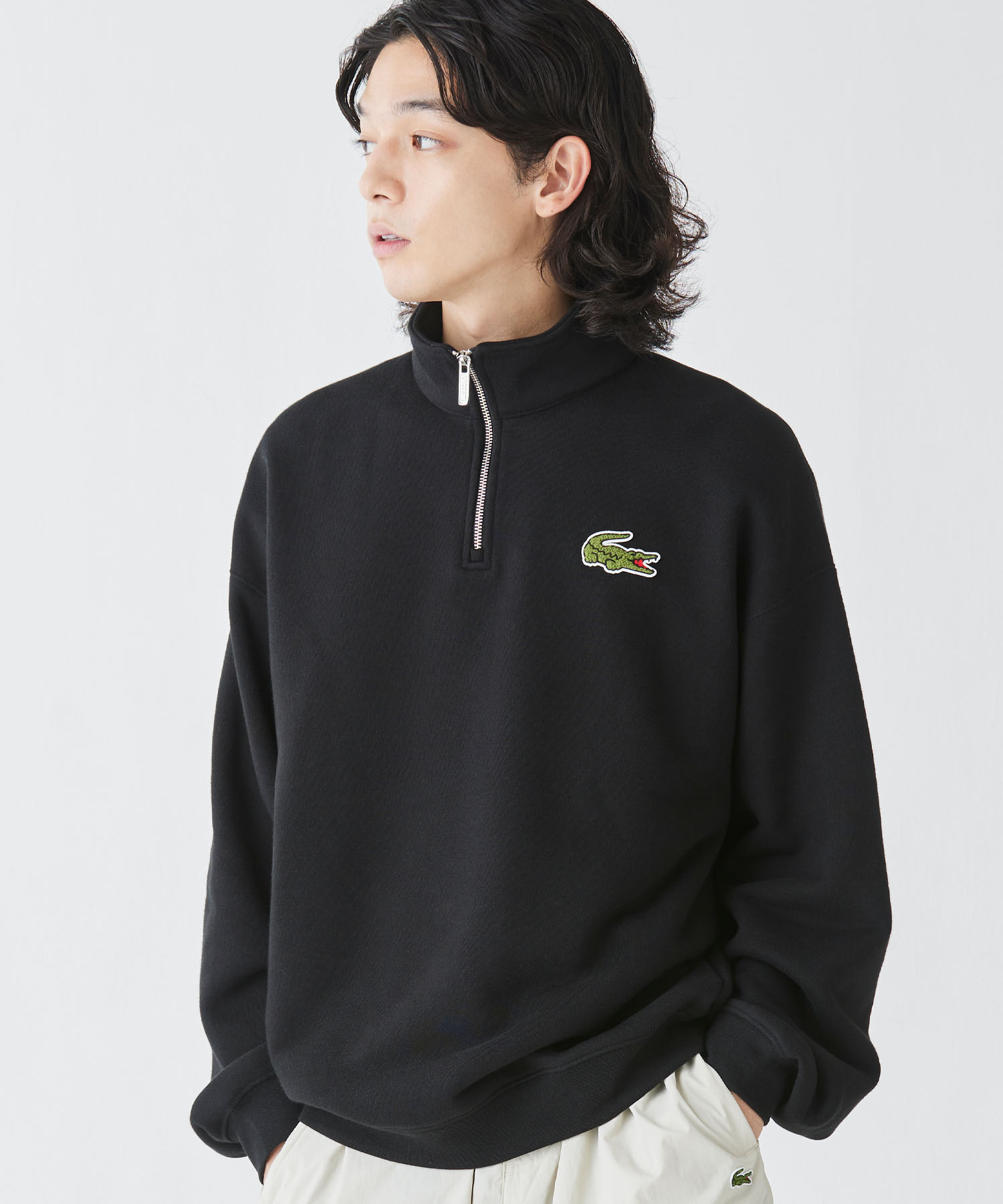 クーポン】【セール 40%OFF】ラコステ LACOSTE ハーフジップ